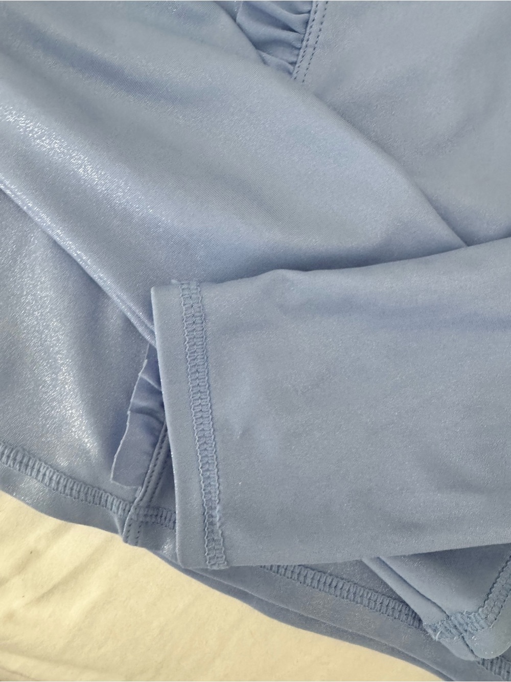 Girls' Light Blue Ruffle Rashguard - Picture 4 of 5